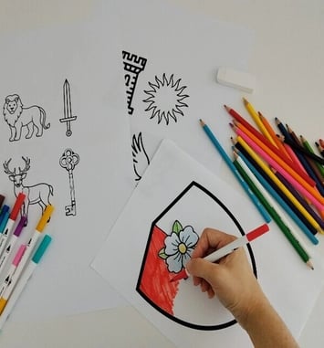 Atelier blason dans le couvent des Clarisses