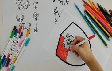 Atelier blason dans le couvent des Clarisses