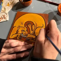 Atelier d'initiation à la détrempe médiévale sur bois par Michel Desmier