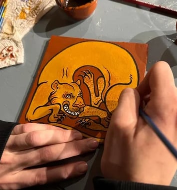 Atelier d'initiation à la détrempe médiévale sur bois par Michel Desmier