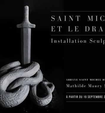 Saint Michel et le Dragon : installation sculpturale