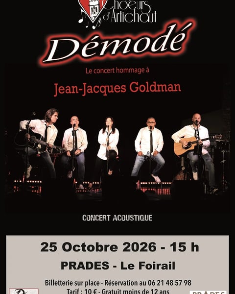Démodé, concert hommage à Jean-Jacques Goldman
