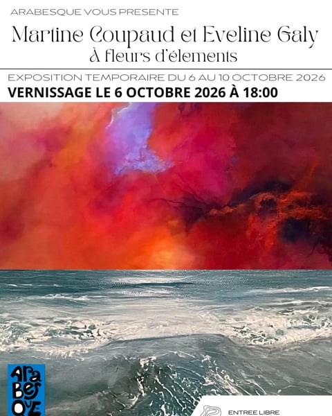 Exposition "À Fleurs d'éléments" de Martine Coupaud et Eveline Galy - Chez Arabesque