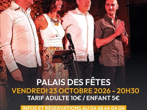 SUAVE 4tet en concert au Palais des Fêtes de Rivesaltes