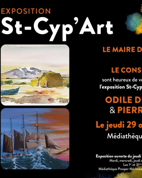 Vernissage St-Cyp'art Odile de Guillebon & Pierre Bourlon